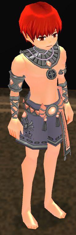 Equipped Desert Guardian Outfit (M) (Dyed) viewed from an angle