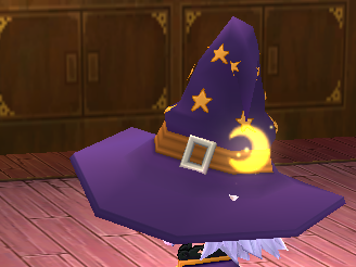 Equipped Night Witch Hat (Default) viewed from the side