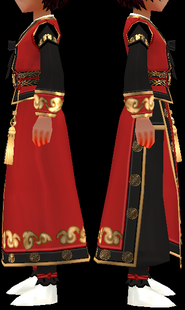 Equipped Noble Hanbok Outfit (M) viewed from the side