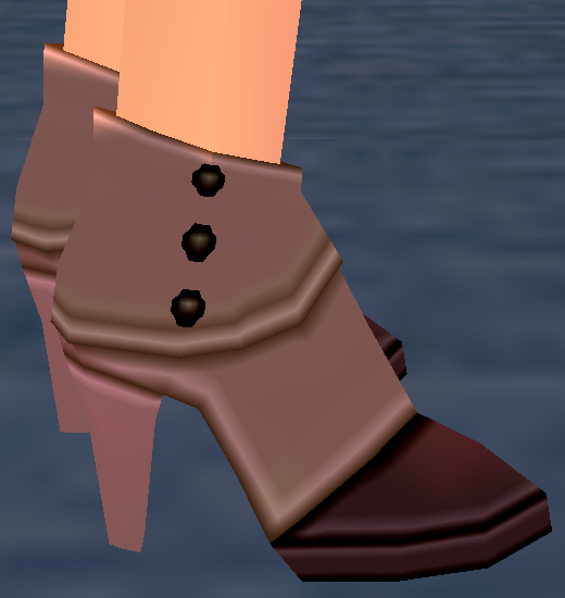 Equipped Assassin's Shoes (F) viewed from the side