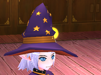 Equipped Night Witch Hat (Default) viewed from an angle