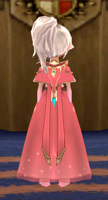 Equipped Astrologer Outfit (F) viewed from the back with the hood down