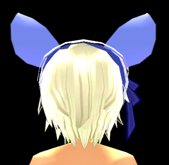 Equipped Right Ribbon Chinchilla Headdress viewed from the back