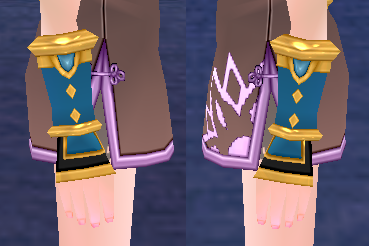 Equipped Desert Guardian Bracers (F) viewed from the side