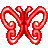 Icon of Deep Red Twinkling Butterfly Wings