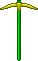 Inventory icon of Pickaxe (Green and Yellow)