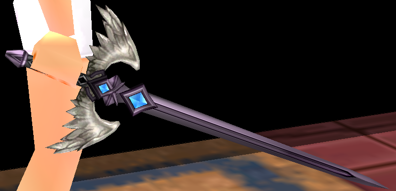 Equipped Royal Crystal Wing Sword