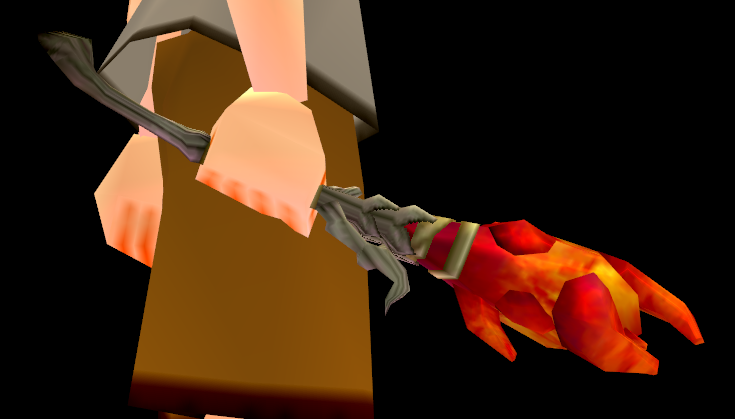Equipped Savage Fire Wand