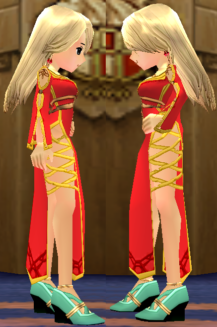 Equipped Witch Scathach Set viewed from the side