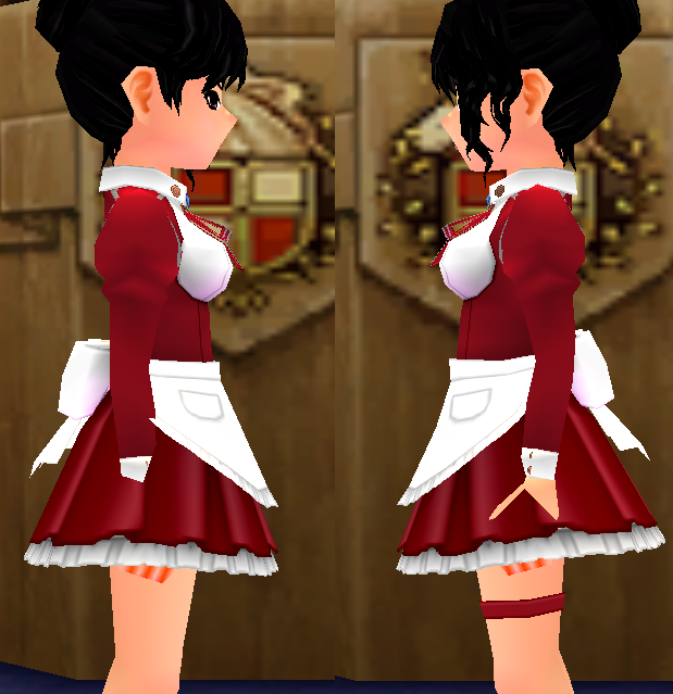 Equipped Lisbeth SAO Outfit (Default) viewed from the side