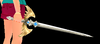 Equipped Royal Crystal Wing Sword