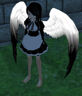 Black Ombre Holy Feather Wings Equipped Angled Night.png