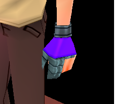 Equipped Divine Demigod Glove viewed from an angle