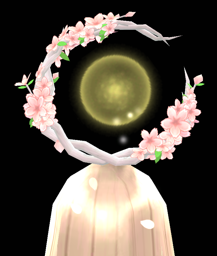 Equipped Spring Bloom Cherry Blossom Halo viewed from the back