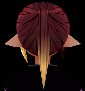 Equipped Fledgling Assassin Wig (M) viewed from the back