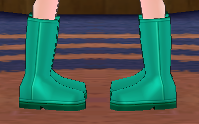 Equipped Rain Boots viewed from the side