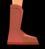 Equipped Dotted Stitch Boots viewed from the side