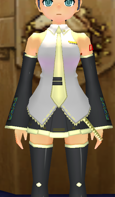 Equipped Hatsune Miku Outfit (Dyed) viewed from the front