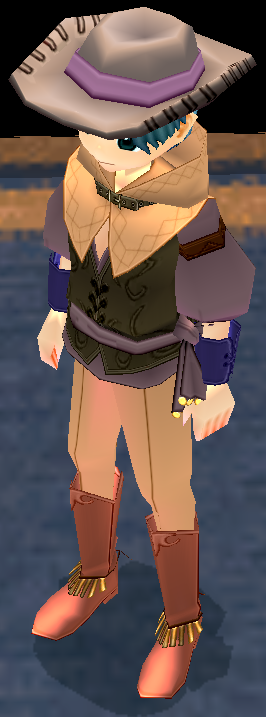 Equipped Male Bohemian Set viewed from an angle