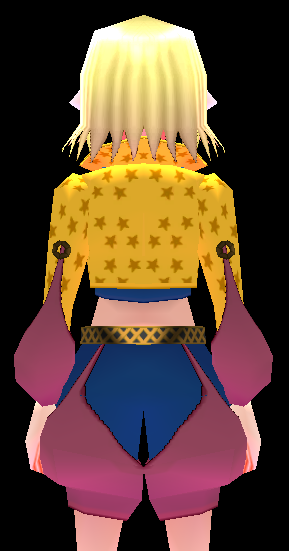 Equipped Star-shaped Magician Outfit (F) viewed from the back