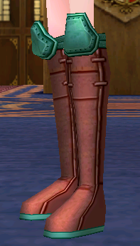 Equipped Tara Infantry Boots (F) viewed from an angle