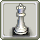 Homestead Chess Piece - White Queen and Black Square