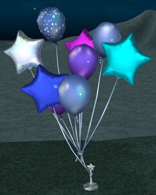 How Homestead Star Balloons appears at night