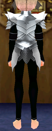 Equipped Male Dustin Silver Knight Armor viewed from the back