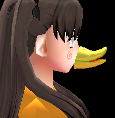 Equipped Duck Mask (Face Accessory Slot Exclusive) viewed from the side