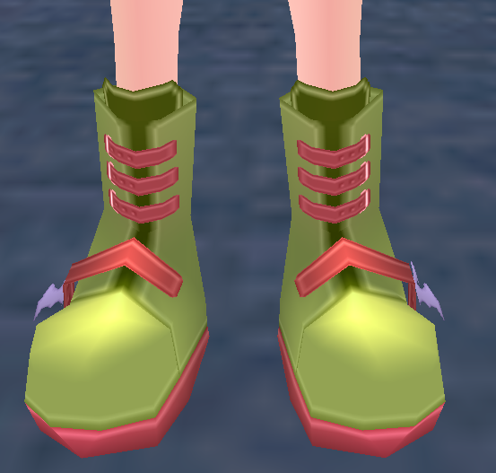 Equipped Bat Boots viewed from the front