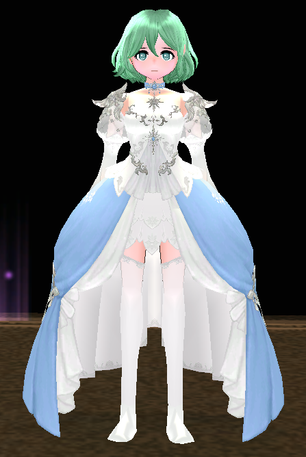 Equipped Iceborn Noble Outfit (F) viewed from the front