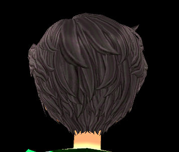 Equipped Small Draconian Wig (M) viewed from the back