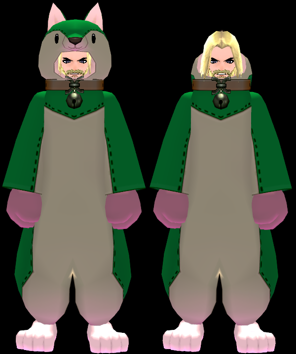 Equipped Giant Magical Puppy Robe Set viewed from the front