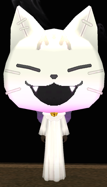 Equipped Male Magicked Chibi Ghost Cat Robe viewed from the front