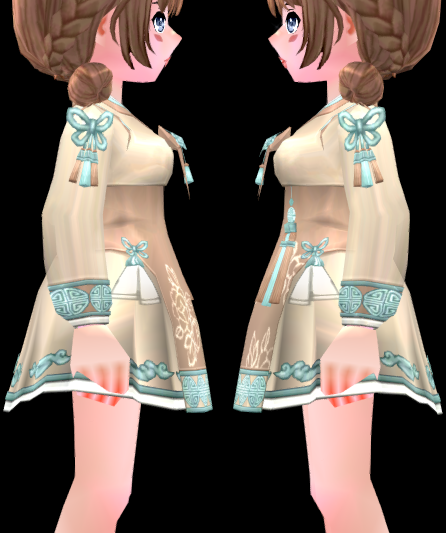 Equipped Noble Hanbok Outfit (F) viewed from the side