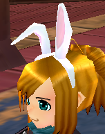 Equipped Furry Bunny Headband viewed from an angle