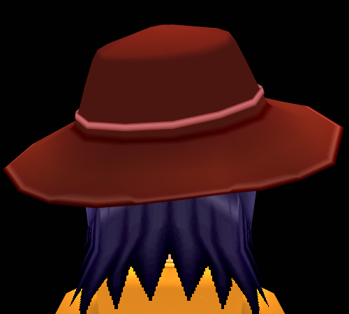 Equipped Romantic Autumn Floppy Hat viewed from the back