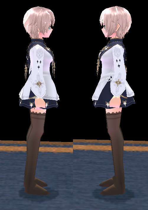 Equipped Seraphic Harmony Attire (F) viewed from the side