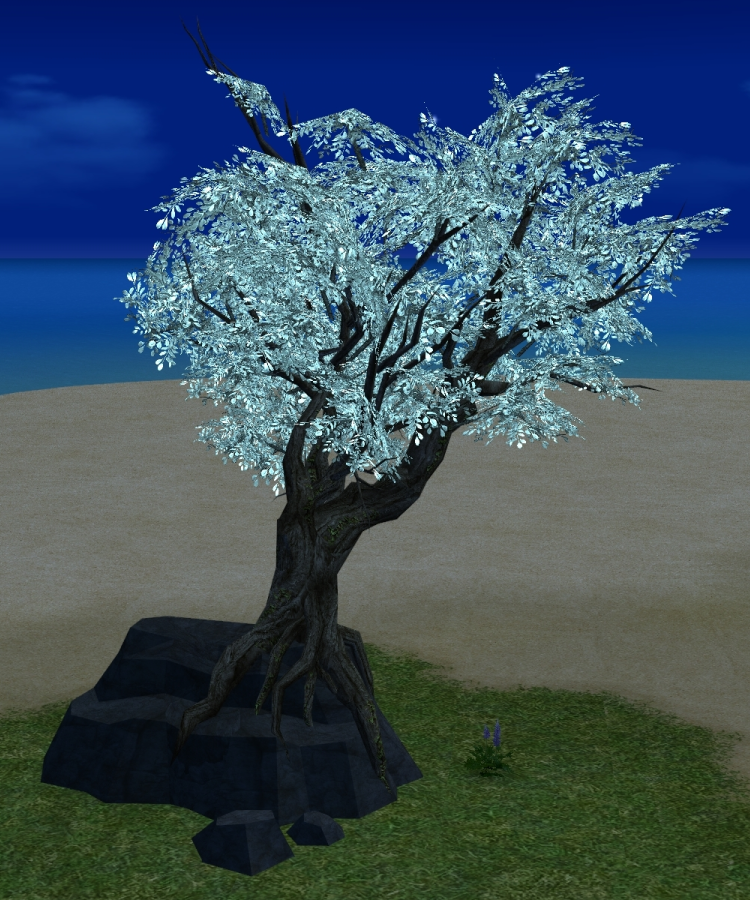 How Homestead Medium Darkshine Tree appears at night