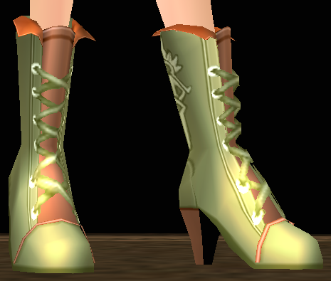 Equipped Magus Crest Boots (F) viewed from an angle