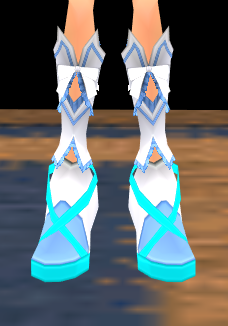 Equipped Mystic Cirque Long Boots (F) viewed from the front