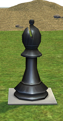 Building preview of Homestead Chess Piece - Black Bishop and White Square