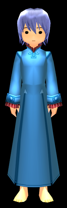 Equipped Lueys' Cleric Coat viewed from the front