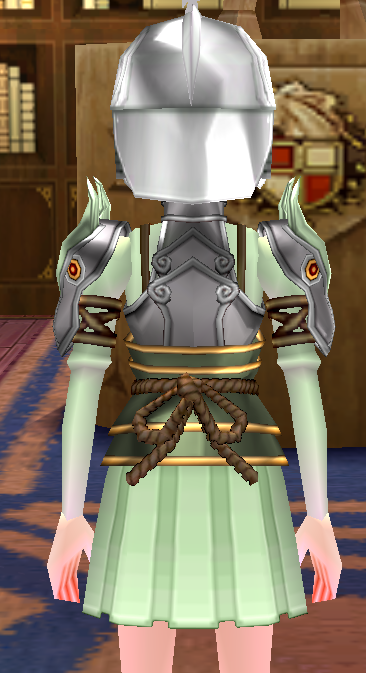 Equipped Lunar Dragon Armor (F) viewed from the back