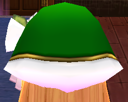 Equipped Ruby Adorned Alchemist Beret (F) viewed from the back