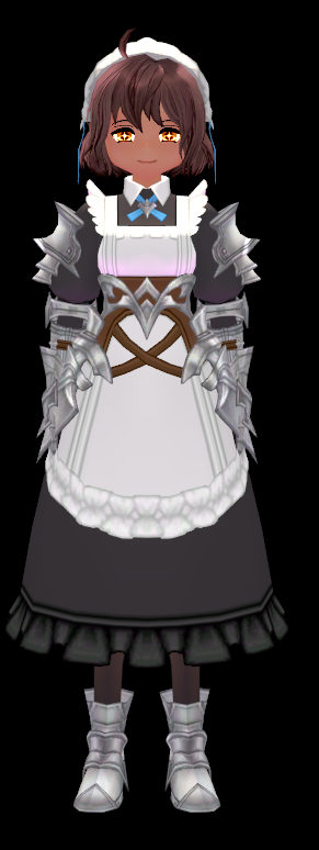 Equipped Battle Maid Long Outfit (F) viewed from the front