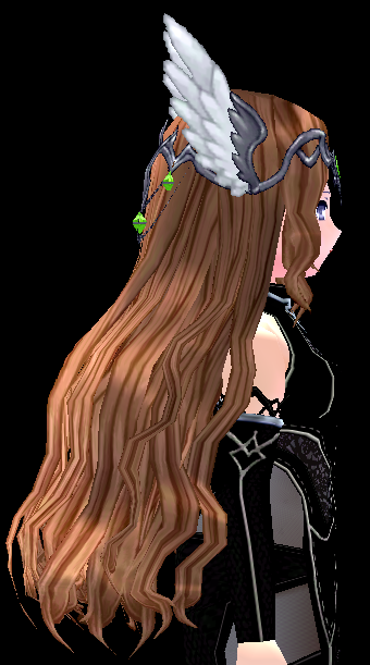 Equipped Noblesse Deity Wig and Hair Piece (F) viewed from the side
