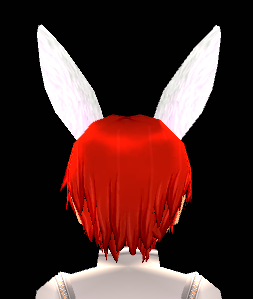 Equipped Wiggling Pointy Bunny Ears Headband viewed from the back