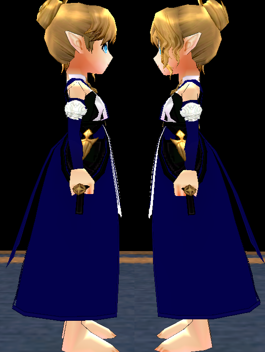 Equipped Cleric Robe Outfit (F) viewed from the side