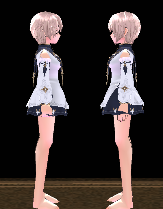 Equipped Seraphic Symphony Attire (F) viewed from the side